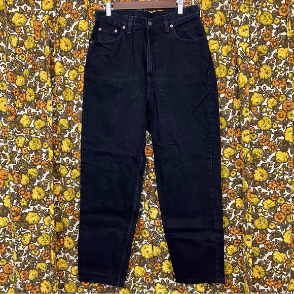Levi's Denim - Vintage Levi’s Black 90s High Rise Grunge Tapered Fit 521 Jeans Size 30